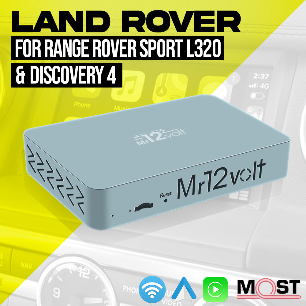 Mr12Volt Range Rover L320 & Land Rover Discovery 4 MOST Bus Apple CarPlay & Android Auto Interface