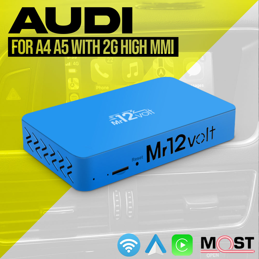 Mr12Volt Audi 2G High MMI MOST Bus Apple CarPlay & Android Auto Interface (A4 A5)