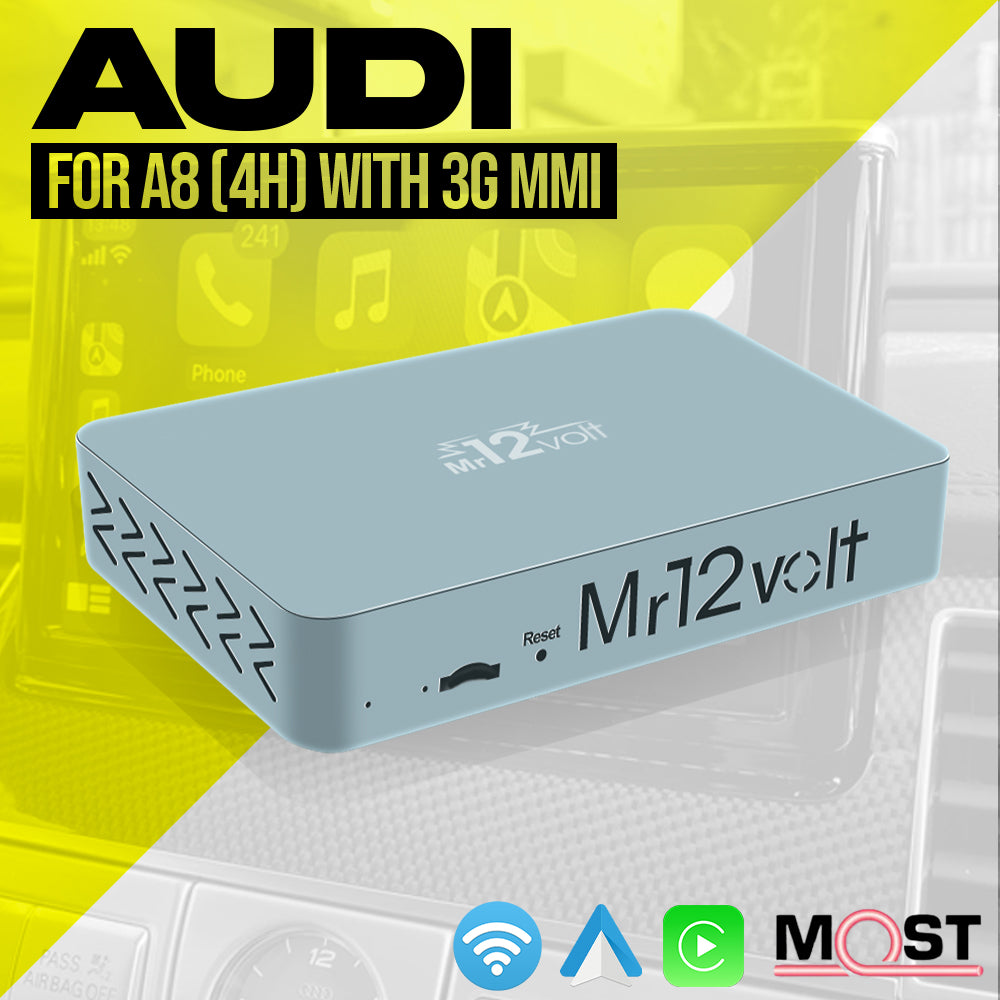 Mr12Volt Audi 3G MMI MOST Bus Apple CarPlay & Android Auto Interface (A8 4H)