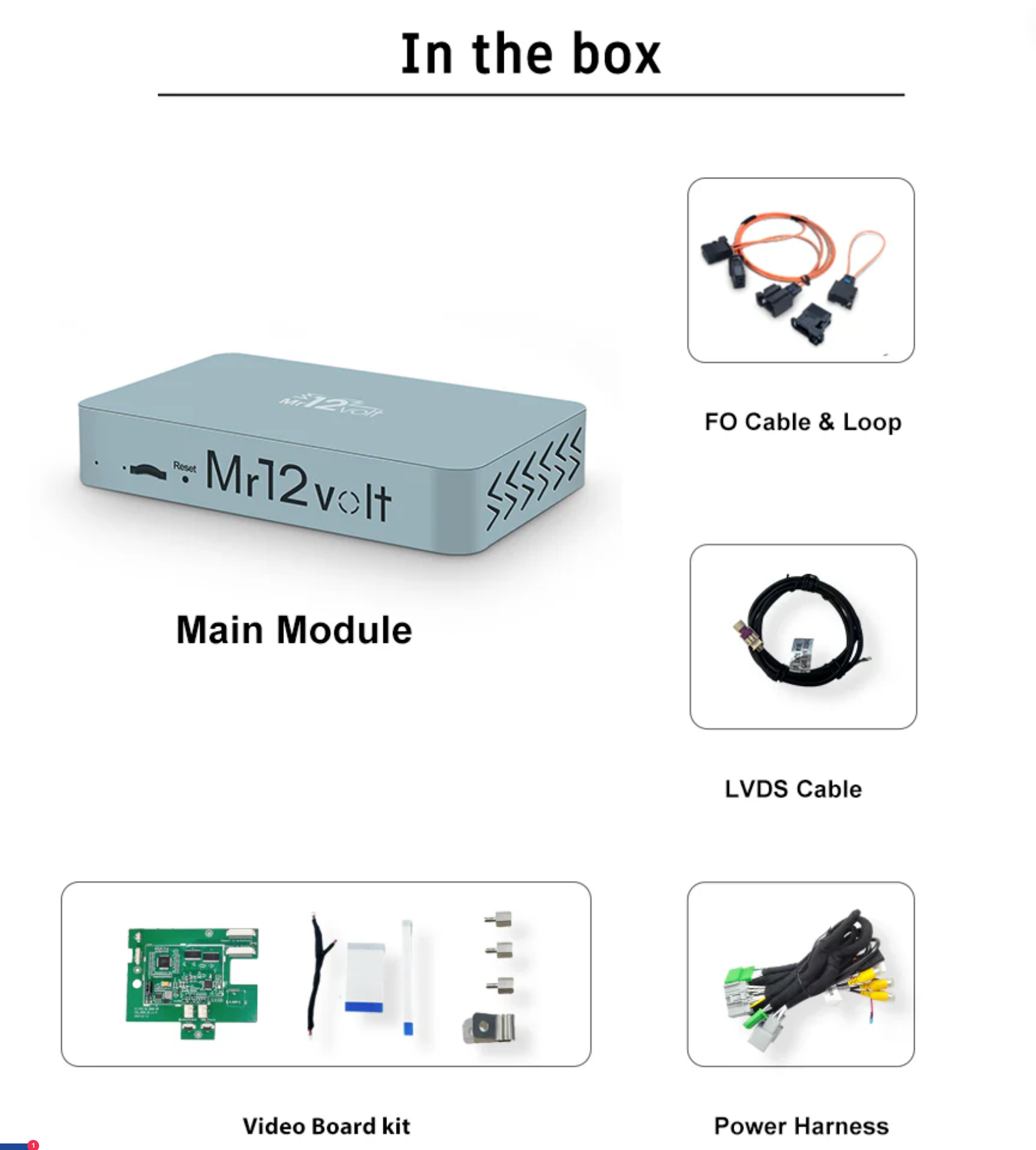 Mr12Volt Jaguar MOST Bus Apple CarPlay & Android Auto Interface (XF Facelift 12-15)