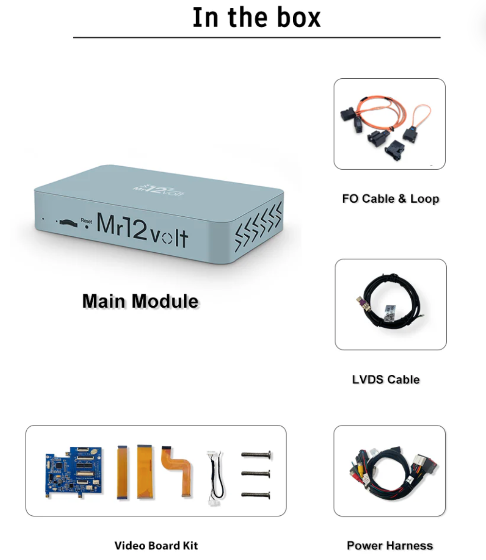 Mr12Volt Range Rover L320 & Land Rover Discovery 4 MOST Bus Apple CarPlay & Android Auto Interface