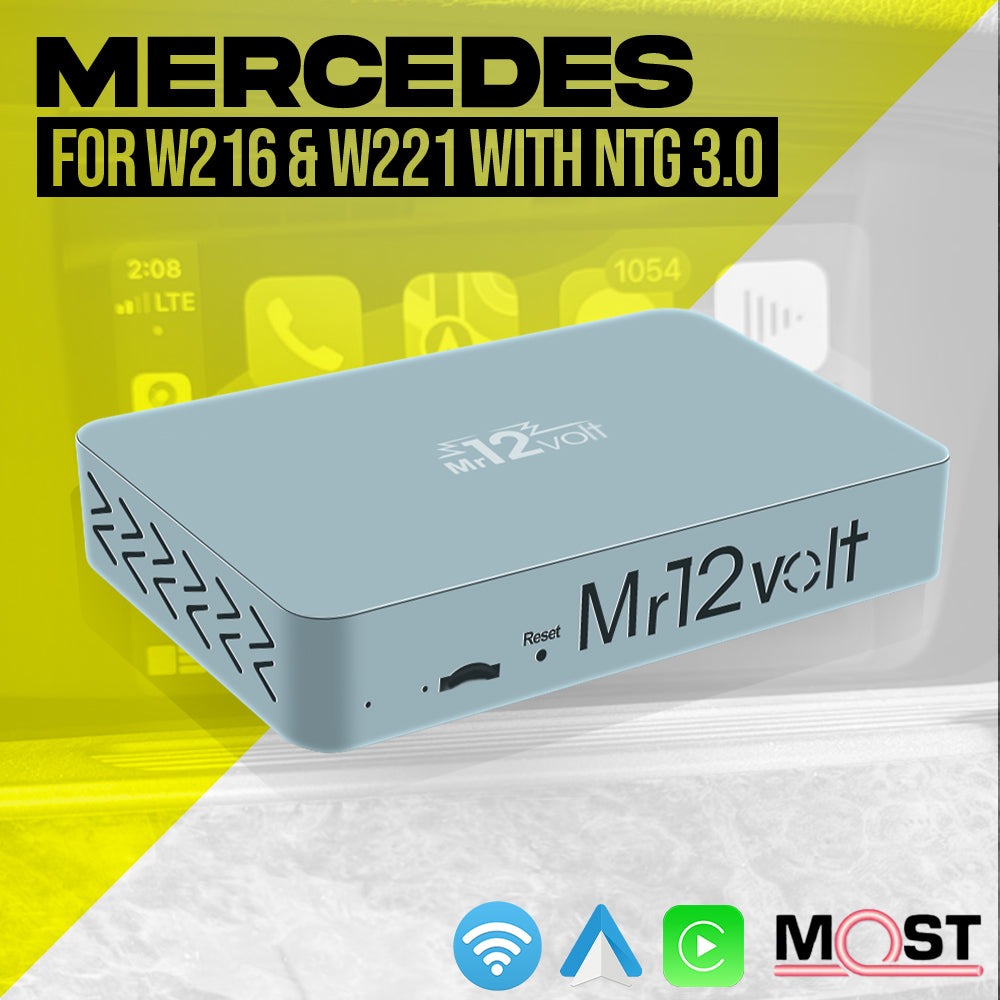 Mr12Volt Mercedes NTG 3.0 MOST Bus Apple CarPlay & Android Auto Interface (W216 & W221)