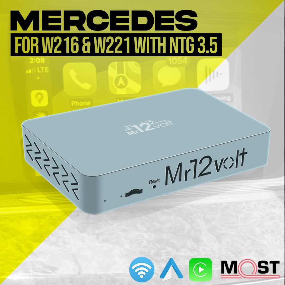 Mr12Volt Mercedes NTG 3.5 MOST Bus Apple CarPlay & Android Auto Interface (W216 & W221)