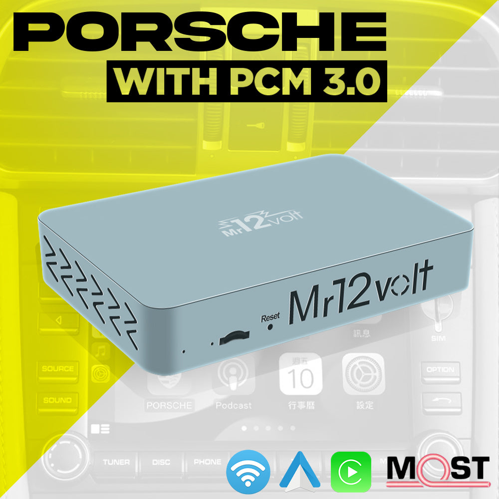 Mr12Volt Porsche PCM 3.0 MOST Bus Apple CarPlay & Android Auto Interface