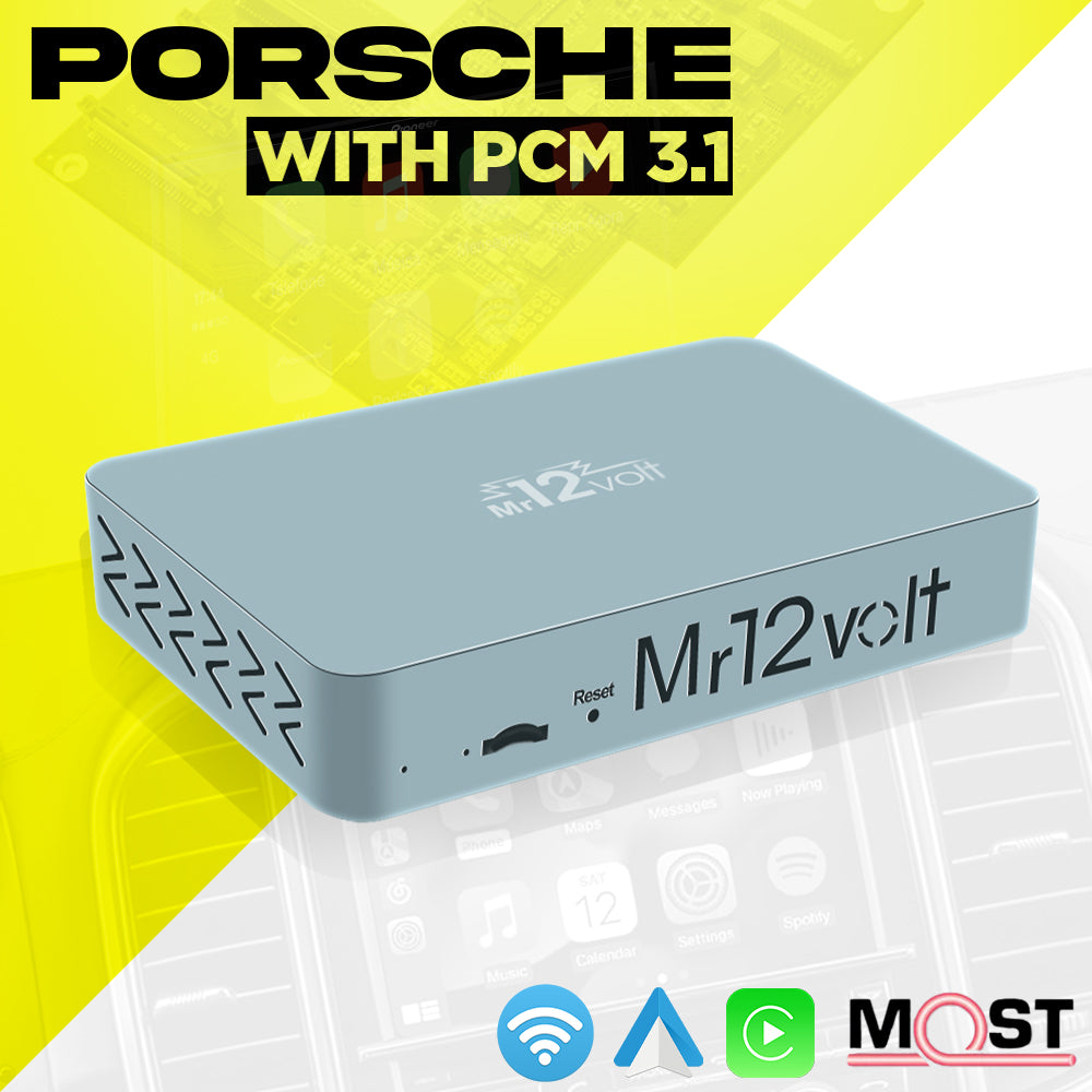 Mr12Volt Porsche PCM 3.1 MOST Bus Apple CarPlay & Android Auto Interface